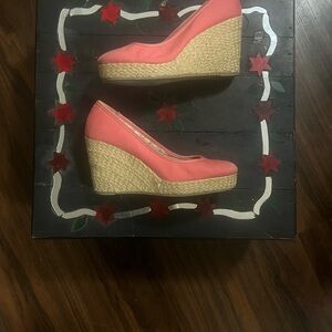 Montego Bay Club Pink Espadrille Wedges